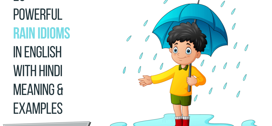 boy in rain with umbrella