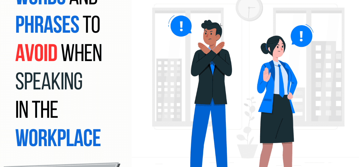 boy and girl saying no to using wrong words at work