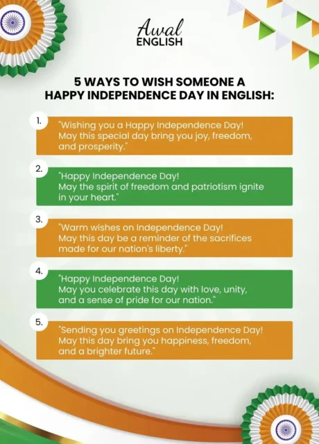 5 Ways to Wish Someone a Happy Independence Day in English